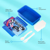 Nova Kids Motorbike Bento Lunch Box with Spoon & Fork - Blue