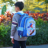 Nova Kids 3D Skater School Bag with Trolley 16.5Inch - Blue