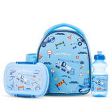 Nova Kids Workspace Lunch Bag With Lunch Box and Water Bottle - Blue