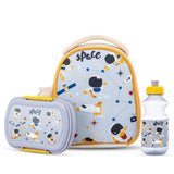 Nova Kids Astronauts Lunch Bag With Lunch Box And Water Bottle - Yellow