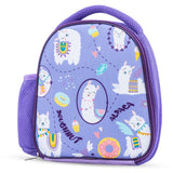 Nova Kids Lama Lunch Bag With Lunch Box And Water Bottle - Purple