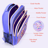 Nova Kids Birthday 16Inch School Bag With Lunch Bag, Pencil Pouch, Lunch Box And Water Bottle - Purple