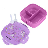Nova Kids Unicorn Square Bento Lunch Box 1000ml - Purple