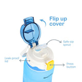 Nova Kids Water Bottle With Straw 550ml - Blue