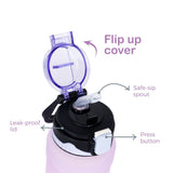 Nova Kids Water Bottle With Straw 550ml - Purple