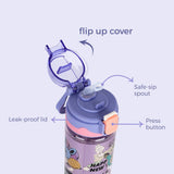 Nova Kids Water Bottle With Straw 700ml - Purple