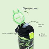 Nova Kids Water Bottle With Straw 700ml - Black