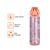 Nova Kids Water Bottle With Straw 700ml - Orange