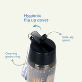 Nova Kids Water Bottle With Grab String 750ml - Black