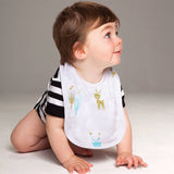 Polka Tots Organic Muslin Cotton Bib - Reindeer - Laadlee