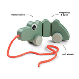 Done By Deer Pull Along Wiggle Toy Croco - Green