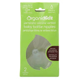 OrganicKidz Peristaltic Slow Flow Narrow Necked Nipples - Pack of 2