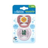 Dr. Brown's Stage 1 Advantage Pacifier - Pack of 2 - Pink