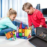 Picasso Magnetic Tiles with Carry Case Travel Bag - 101pcs
