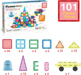 Picasso Magnetic Tiles Car Base with Carry Bag - 101pieces