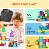Picasso Magnetic Tiles Car Base with Carry Bag - 101pieces