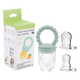 Pikkaboo Chew & Feed Teether with Fruit Pacifier Duo - Mint