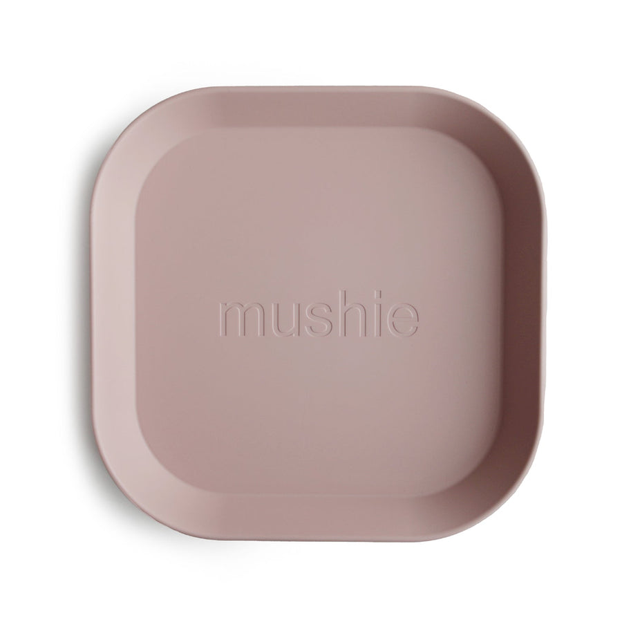 Mushie Dinner Plate Square Blush - Laadlee