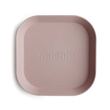 Mushie Dinner Plate Square Blush - Laadlee