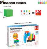 Picasso Magnetic Cubes Learning Blocks - 80pcs