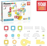 Picasso Magnetic Marble Run Travel Size with Launcher - 100pcs