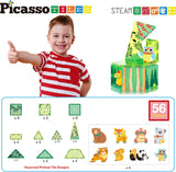 Picasso Magnetic Tiles Forest Animal Set - 56pcs