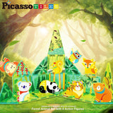 Picasso Magnetic Tiles Forest Animal Set