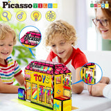 Picasso Magnetic Tiles Toy Shop - 60pcs