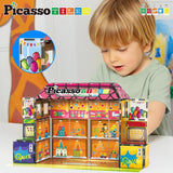 Picasso Magnetic Tiles Toy Shop - 60pcs