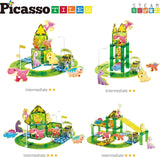 Picasso Magnetic Tiles Dinosaur Race Track - 89pcs