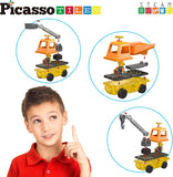 Picasso Magnetic Car Base Crank, Dump with Ladder 3in1 - 15pcs