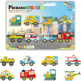 Picasso Magnetic Block Metro City Vehicles - 8pcs