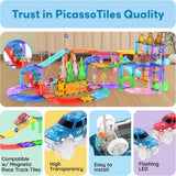 Picasso Magnetic Led Flashing Race Car - 2pcs