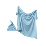 Anvi Baby Bamboo Swaddle & Sleep Suit Newborn Gift Set - Celestial Blue