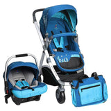 Pierre Cardin 3-in-1 Baby Stroller With Diaper Bag - Blue