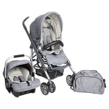 Pierre Cardin 3-in-1 Stroller With Diaper Bag - Grey
