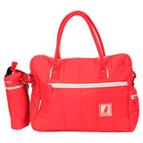 Pierre Cardin Baby Diaper Bag With Bottle Holder - Hot Red