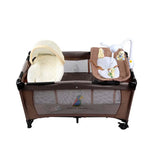 Pierre Cardin Nursery Centre, Bed & Play Pen - Brown