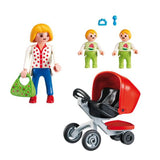 Playmobil Mother With Twin Stroller