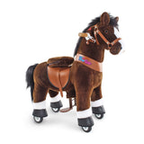 PonyCycle Riding Horse for Kids 4 to 8 years - Choco Brown