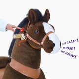 PonyCycle Riding Horse for Kids 4 to 8 years - Choco Brown
