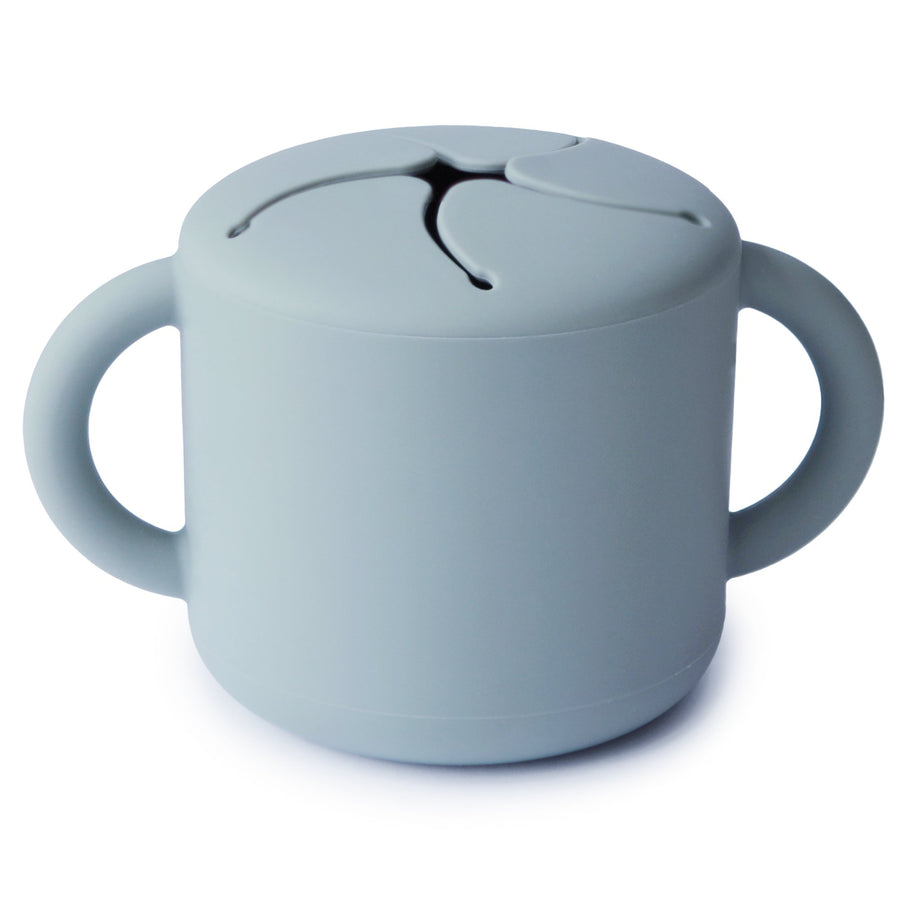 Mushie Silicone Snack Cup Powder Blue - Laadlee