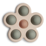 Mushie Flower Press Toy Dried Thyme/Natural/Shifting Sand - Laadlee