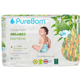 PureBorn Organic Bamboo Ultra Soft (7 - 12 kg) Nappies Size 4 Sunflower Print - 24 Pcs