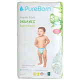 PureBorn Organic Bamboo Ultra Soft (11 - 18 kg) Nappies Size 5 Daisy Print - 44 Pcs