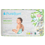 PureBorn Organic Bamboo Ultra Soft (7 - 12 kg) Nappies Size 4 Leopard Print - 96 pcs