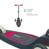 Qplay Mika LED Kids Scooter with 3 Light Modes - Rose