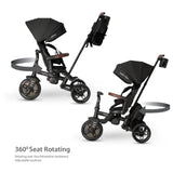 Qplay Comfo Max 7-in-1 Tricycle - Black