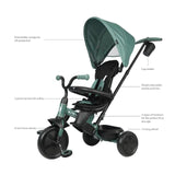 Qplay Elite Platinum 6-in-1 Tricycle - Green