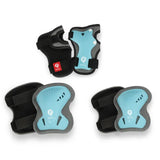 Qplay Kids Sports Safety Gear Set – Elbow, Knee & Wrist Guards - Blue